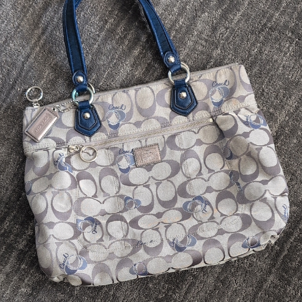 Coach Poppy Signature Hearts Glam Bag